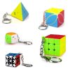 2 PCS Mini Keychain Magic Cube Decompression Toy Pyramid Keychain - Image 2