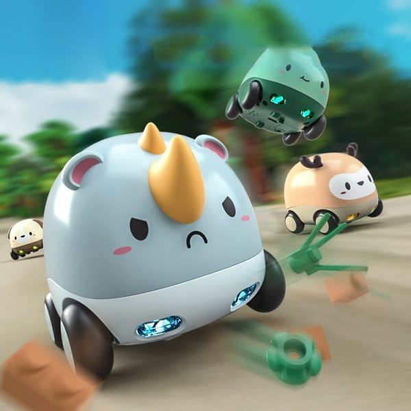 Cartoon Cute Pet Pull Back Car Children Mini Puzzle Inertia Car Toy (Bee) - Image 3