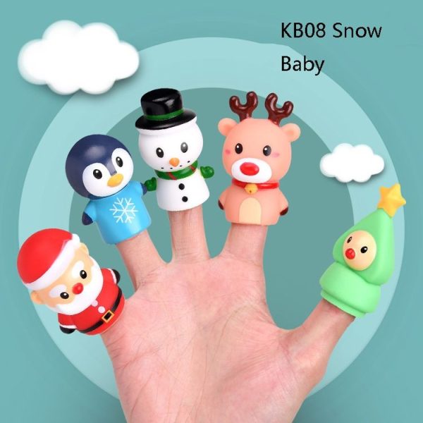 Children Early Education Finger Doll Set Animal Parent-Child Interactive Puppet Toy (KB08 Snow Baby) - Image 2