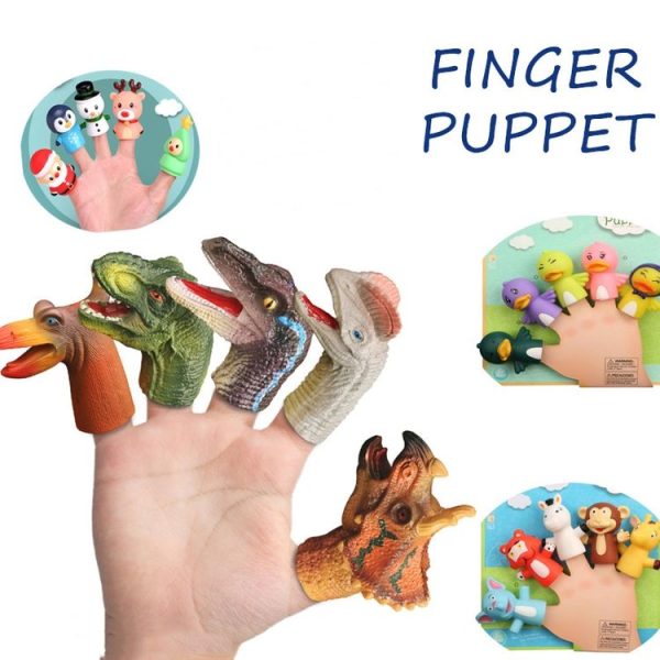 Children Early Education Finger Doll Set Animal Parent-Child Interactive Puppet Toy (KB08 Snow Baby) - Image 3