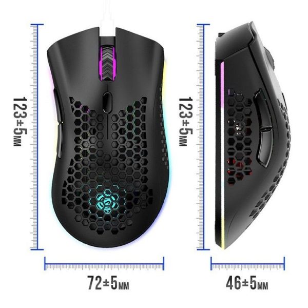 K-Snake BM600 1600 DPI 7-keys Hollow Lightweight Wireless Charging RGB Colorful Gaming Mouse (Wireless BM600 White) - Image 3