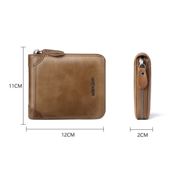 WEIXIER W98 Men Hand Take Short Wallet Zipper Bag (Black) - Image 3