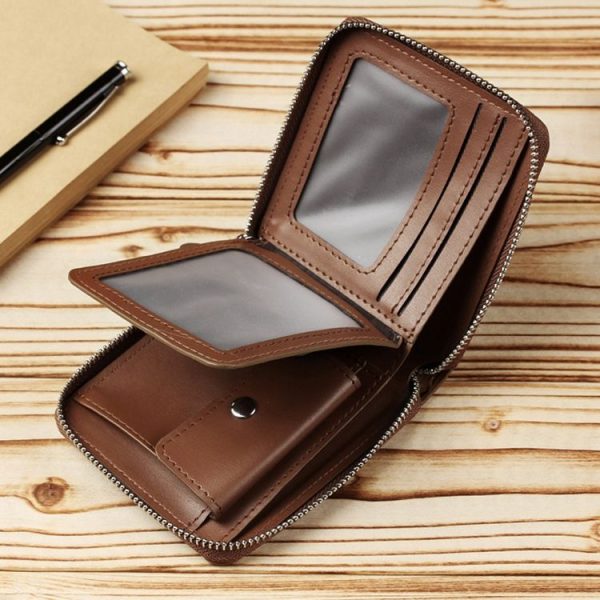 WEIXIER W98 Men Hand Take Short Wallet Zipper Bag (Black) - Image 4