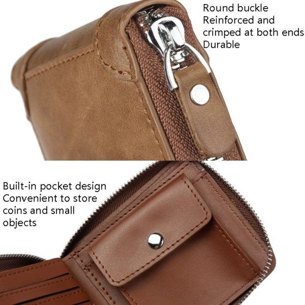 WEIXIER W98 Men Hand Take Short Wallet Zipper Bag (Black) - Image 5