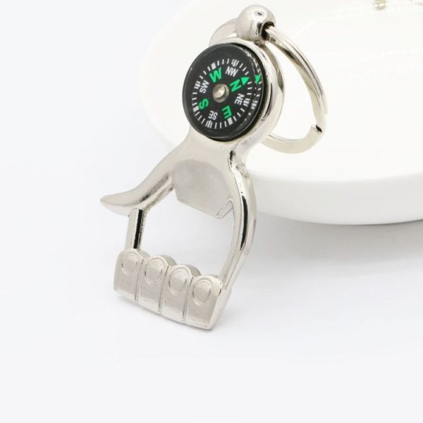 6 PCS Palm Shape Metal Bottle Opener Compass Outdoor Products - Image 2