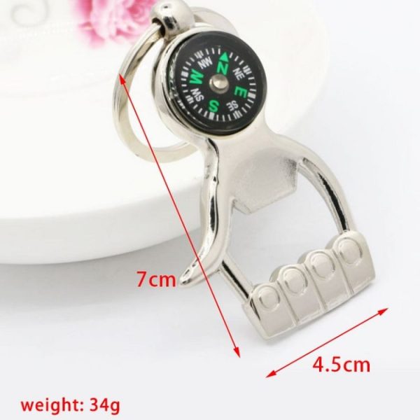 6 PCS Palm Shape Metal Bottle Opener Compass Outdoor Products - Image 3