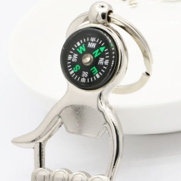 6 PCS Palm Shape Metal Bottle Opener Compass Outdoor Products - Image 4