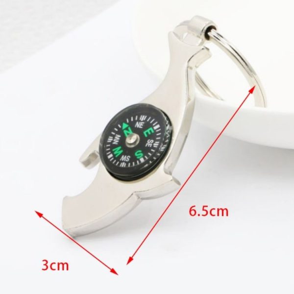 6 PCS Dolphin-shaped Metal Bottle Opener Compass Outdoor Products - Image 3