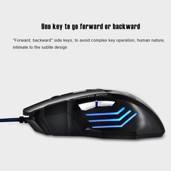 IMICE X7 2400 DPI 7-Key Wired Gaming Mouse with Colorful Breathing Light, Cable Length: 1.8m (Skin Black Color Box Version) - Image 5