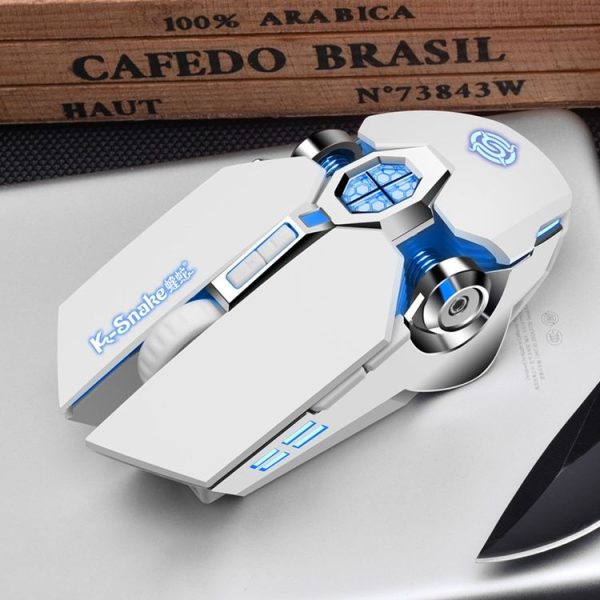 K-Snake1600 DPI 7-Keys Computer Gaming 2.4G Wireless Mouse, Colour: White - Image 2