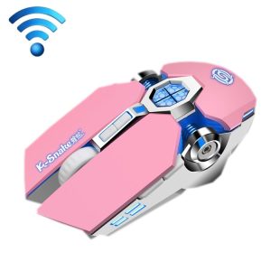 K-Snake1600 DPI 7-Keys Computer Gaming 2.4G Wireless Mouse, Colour: Pink