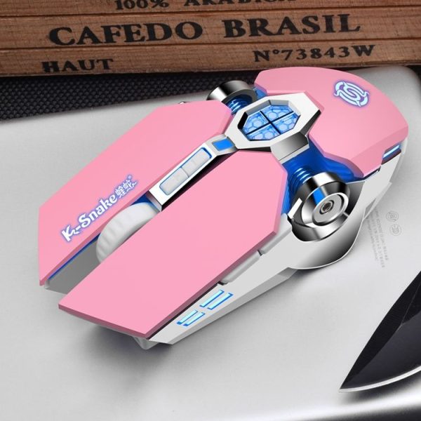 K-Snake1600 DPI 7-Keys Computer Gaming 2.4G Wireless Mouse, Colour: Pink - Image 2