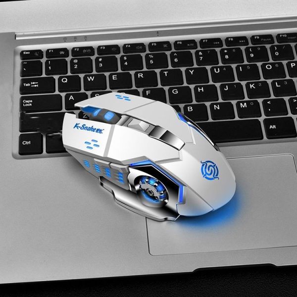 K-Snake1600 DPI 7-Keys Computer Gaming 2.4G Wireless Mouse, Colour: Flywheel White - Image 2