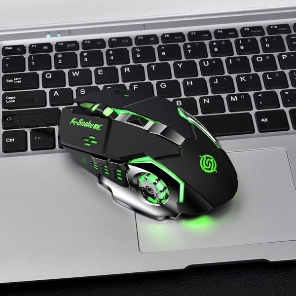 K-Snake1600 DPI 7-Keys Computer Gaming 2.4G Wireless Mouse, Colour: Flywheel Black - Image 2
