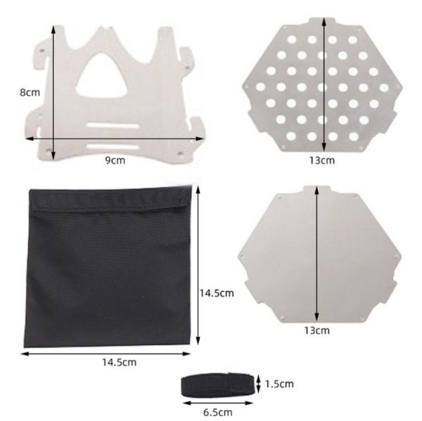 Outdoor Picnic Portable Stainless Steel Six-sided Stove - Image 3