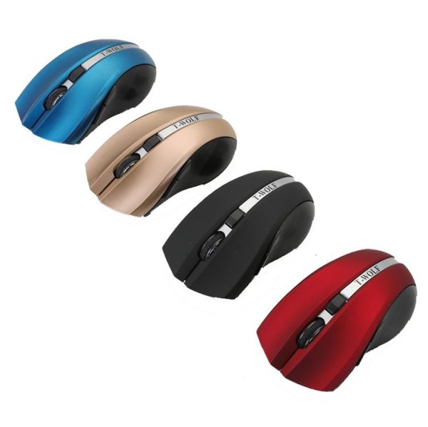 T-WOLF Q5 2.4GHz 5-Buttons 2000 DPI Wireless Mouse Silent And Non-Light Gaming Office Mouse For Computer PC Laptop (Blue) - Image 2