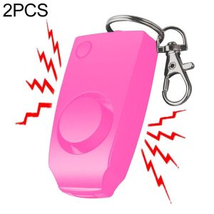 YY701 2 PCS Women Personal Safety Protection Alarm Emergency Alarm For The Elderly & Children (Pink)