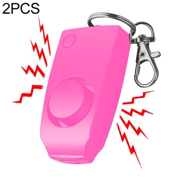 YY701 2 PCS Women Personal Safety Protection Alarm Emergency Alarm For The Elderly & Children (Pink)