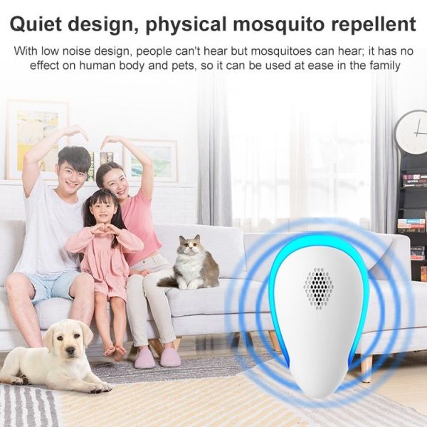 Dual-frequency Ultrasonic Mosquito Repellent Household Insect Repellent for Pregnant Women and Children, Product specifications: EU Plug (White) - Image 6