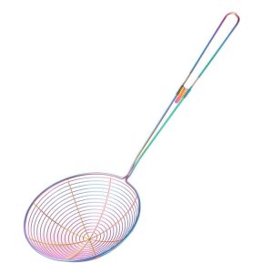 Stainless Steel Colander Noodle Spoon Oil Filter Spoon, Specification: Colorful