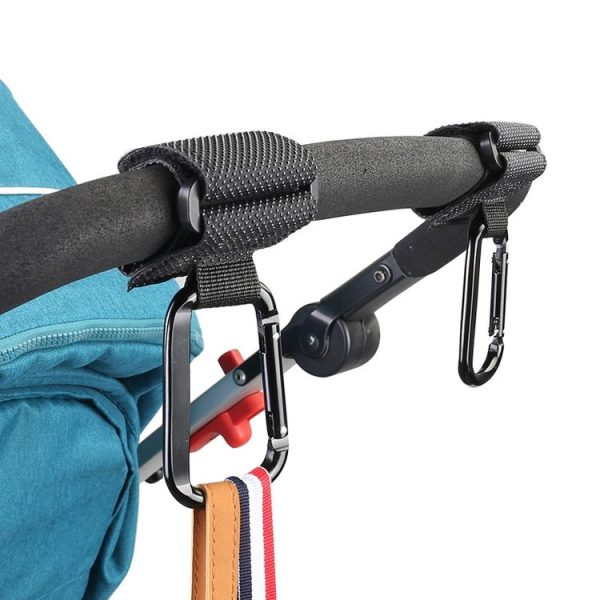 2pcs / Set Stroller Hook Extra Sturdy Carabiner (Black) - Image 4