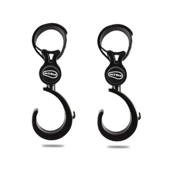 JOYREN 2pcs / Set Baby Stroller Non-Slip And Durable Hook (Black)