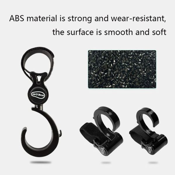 JOYREN 2pcs / Set Baby Stroller Non-Slip And Durable Hook (Black) - Image 2