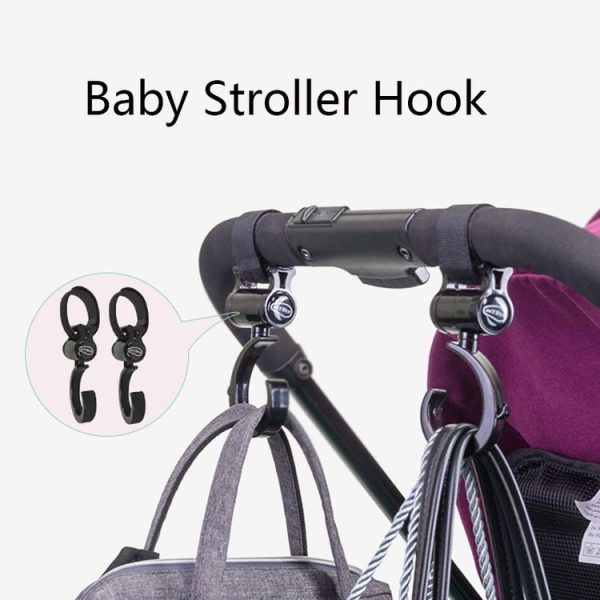 JOYREN 2pcs / Set Baby Stroller Non-Slip And Durable Hook (Black) - Image 6
