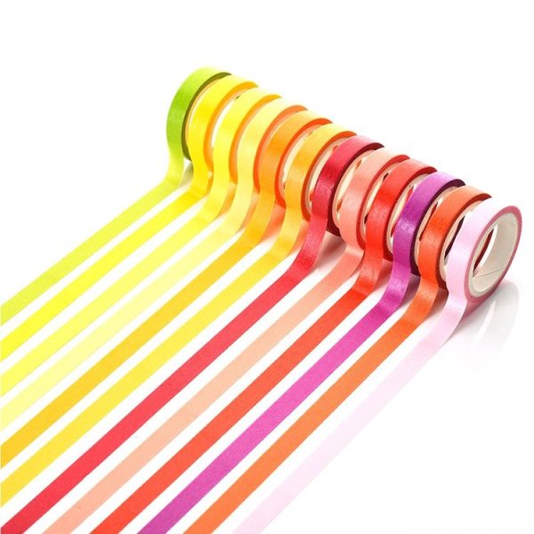 40 Colors / Set Pure Color Rainbow Tape Handmade DIY Handbook Materials - Image 3