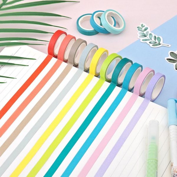 40 Colors / Set Pure Color Rainbow Tape Handmade DIY Handbook Materials - Image 6
