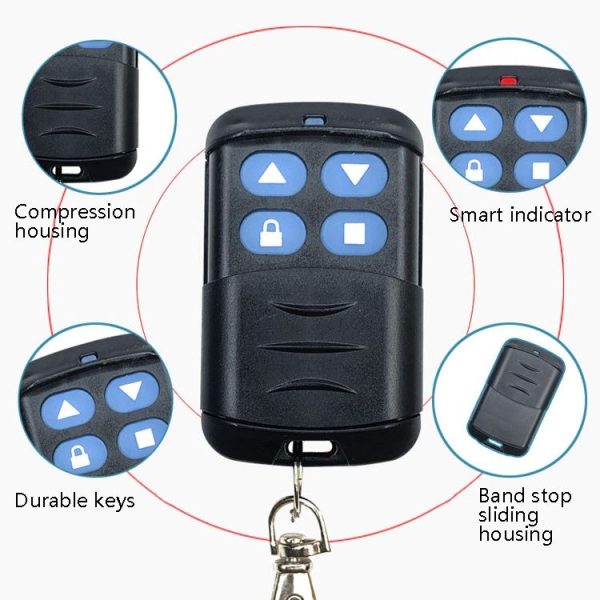 2 PCS Electric Roller Shutter Waterproof Copy Universal Remote Controller Garage Door Remote Control Key (350MHz) - Image 3