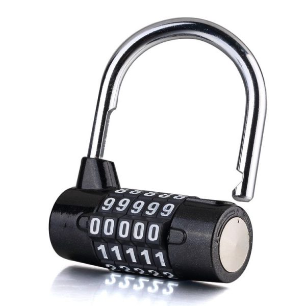 Large 5 Digit Combination Gym Cabinets Password Lock Tool Box Door Padlock (Silver) - Image 4