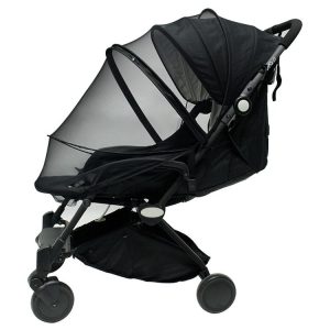 Summer Stroller Mosquito Net Full Cover Multi-Purpose Encrypted Trolley Mosquito Net (Black Net)