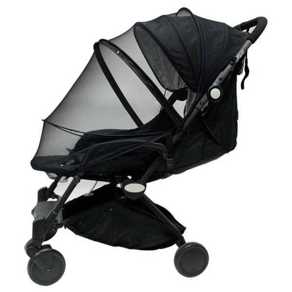 Summer Stroller Mosquito Net Full Cover Multi-Purpose Encrypted Trolley Mosquito Net (Black Net)
