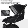Summer Stroller Mosquito Net Full Cover Multi-Purpose Encrypted Trolley Mosquito Net (Black Net) - Image 3