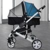 Summer Stroller Mosquito Net Full Cover Multi-Purpose Encrypted Trolley Mosquito Net (Black Net) - Image 7