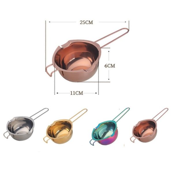 Cheese Butter Chocolate Stainless Steel Melting Bowl, Colour: True Color - Image 2