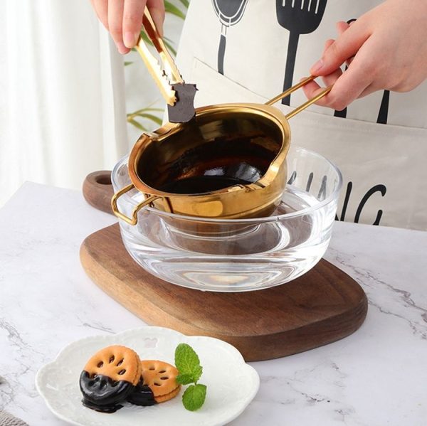 Cheese Butter Chocolate Stainless Steel Melting Bowl, Colour: True Color - Image 6