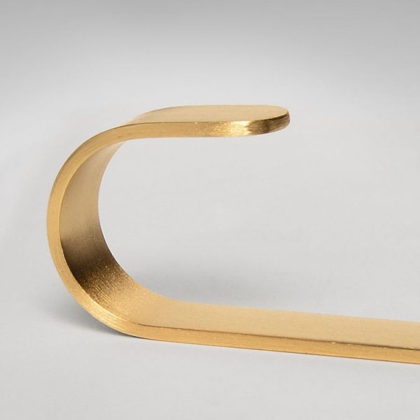 Brass Gold Color Brushed Hook Punch-Free Metal Hanging Hook, Specification: Large - Image 5