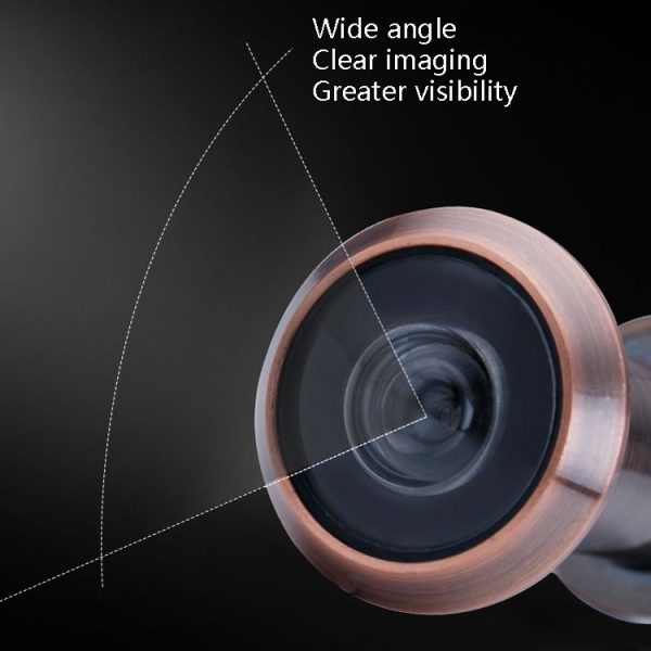 2 PCS Security Door Cat Eye HD Glass Lens 200 Degrees Wide-Angle Anti-Tiny Hotel Door Eye, Specification: 26mm Gold - Image 4