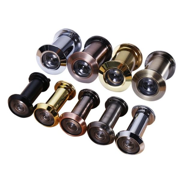2 PCS Security Door Cat Eye HD Glass Lens 200 Degrees Wide-Angle Anti-Tiny Hotel Door Eye, Specification: 26mm Green Bronze - Image 2