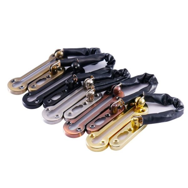 Thickened Anti-Theft Chain Stainless Steel Door Bolts Hotel Room Door Chain Buckle, Specification: Large (Silver) - Image 2