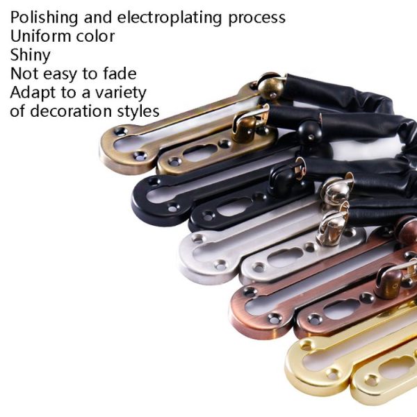 Thickened Anti-Theft Chain Stainless Steel Door Bolts Hotel Room Door Chain Buckle, Specification: Large (Silver) - Image 6