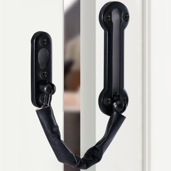 Thickened Anti-Theft Chain Stainless Steel Door Bolts Hotel Room Door Chain Buckle, Specification: Large (Silver) - Image 7