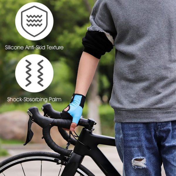 WEST BIKING YP0211217 Cycling Breathable Silicone Palm Gloves Fitness Training Wrist Guard Sports Gloves, Size: M (Black Pink) - Image 6