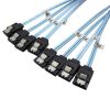 Mini SAS to SATA Data Cable With Braided Net Computer Case Hard Drive Cable, specification: 4SATA-0.5m