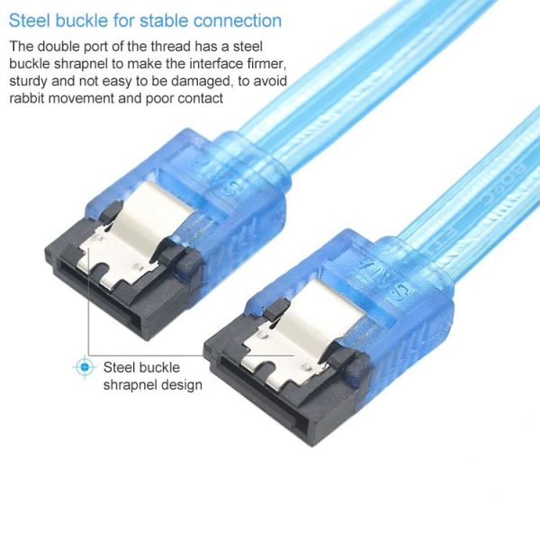 Mini SAS to SATA Data Cable With Braided Net Computer Case Hard Drive Cable, specification: SATA Double Female Straight-0.5m - Image 2