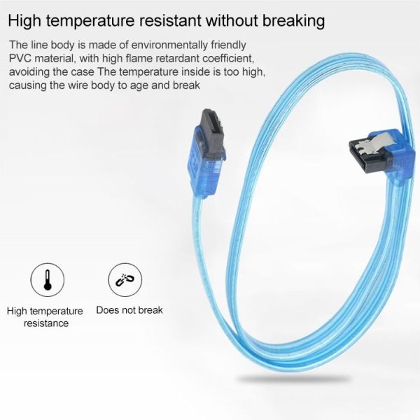 Mini SAS to SATA Data Cable With Braided Net Computer Case Hard Drive Cable, specification: SATA Double Female Straight-0.5m - Image 3