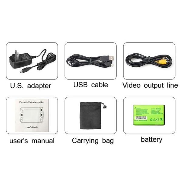 FD43 Elderly Newspaper Reading Aid Reader Low Vision Portable Vision Aid (Black White Button) - Image 6
