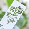 HB-9 Long Series 8 in 1 Drawing Ruler Hand Account Multi-Function Hollow Flower Edge Filling Template (Flowers) - Image 4